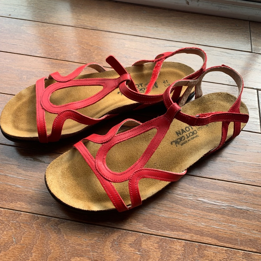 NAOT Red Sandals